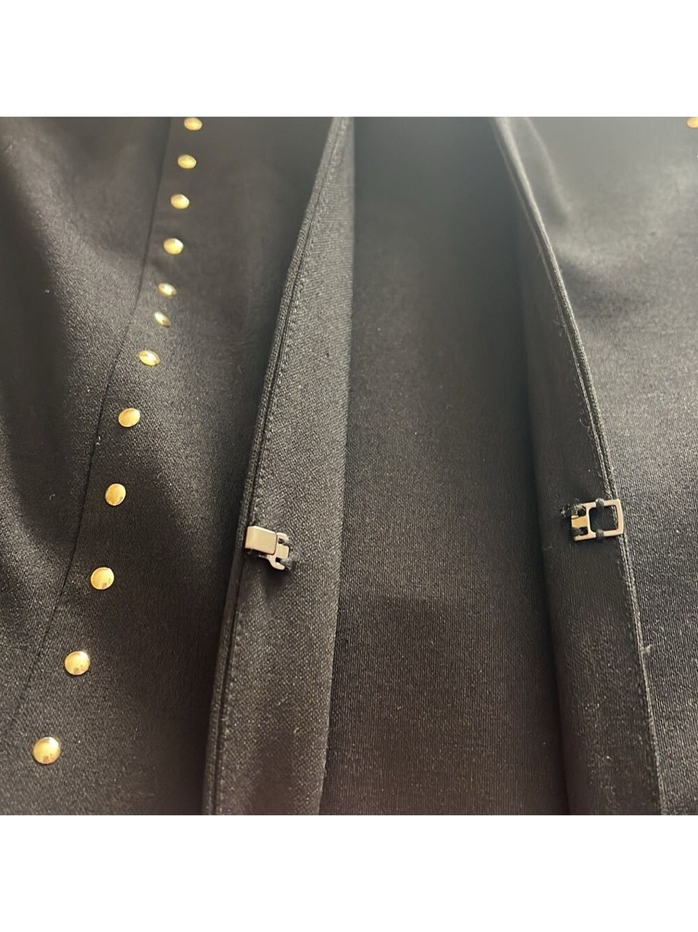 MING WANG Elegant Black Studded Women's Jacket. One hook closure. Large. - Picture 3 of 8